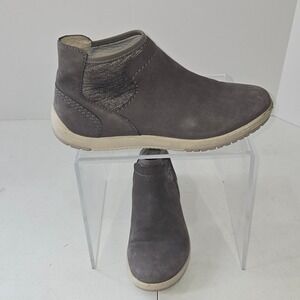 Dansko Fawna Charcoal Leather Slip On Ankle Boots Womens Size 38/ 7.5 USA Gray,